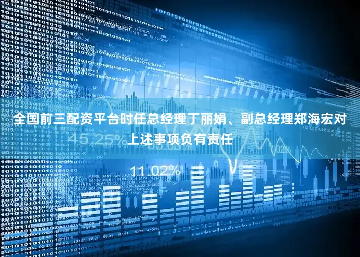 全国前三配资平台时任总经理丁丽娟、副总经理郑海宏对上述事项负有责任