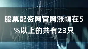股票配资网官网涨幅在5%以上的共有23只